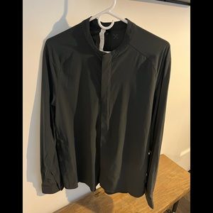 Lululemon dark grey button-down shirt